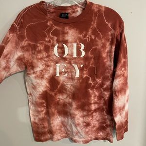 Tie Dye Long Sleeve Obey T-Shirt